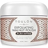 Exfoliating Face Scrub - Exfoliate Scrub - Natural Walnut Scrub Exfoliator for Face & Body. Great to Exfoliate for Men and Women and Treat Acne Prone Facial Skin. Free Gift/No Risk.