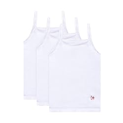Feathers Girls Solid White Tagless Cami Super Soft