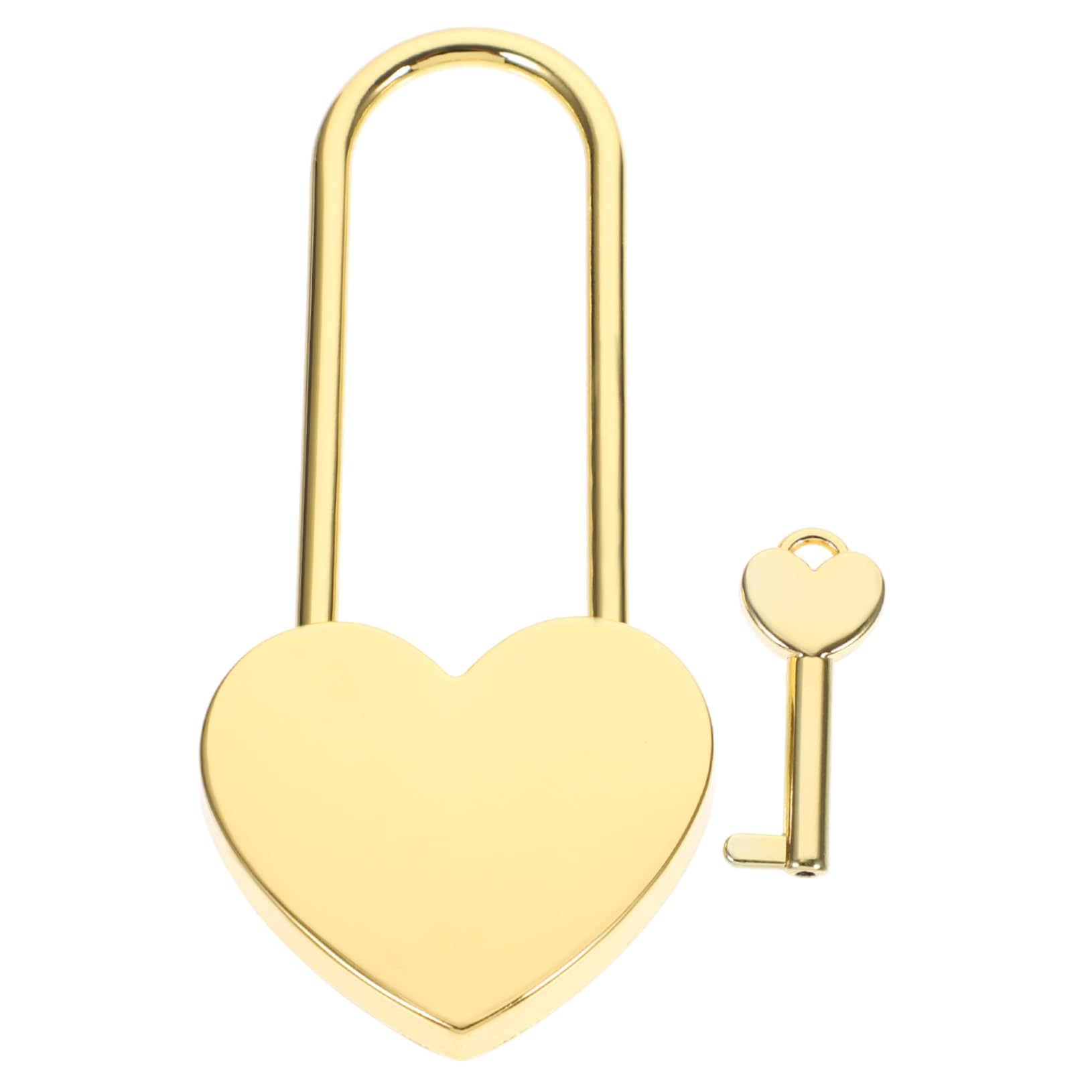 HOMSFOU Love Lock Diary Book Small Luggage Wishing Lock Locker Padlocks Gold Keychain Small Heart Padlock with Key Heart Decor Key Locker Jewelry Lovers Metal Lock Zinc Alloy