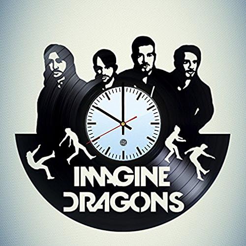 Imagine Dragons Vinyl Record Wall Clock - Get unique bedroom or nursery wall decor - Gift ideas for boys and girls Fantasy Film Unique Art Design