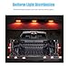 MICTUNING Red Clearance ID BAR Marker Light 3 Light 9 LED 14.2 inches Sealed Trailer Light Bar with Stainless Steel Black Base for Trailer Truck Boat
