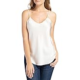 Fishers Finery Women's 100% Pure Mulberry Silk Camisole with Adjustable Straps - Improved FIT