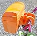 Volta Super Speed Style Cargo Bucket – Features Two Compartments – Easily Attaches to Handlebars and Comes On and Off – Compatible with Nearly All Bikes – Orange