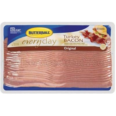 Butterball Original Everyday Turkey Bacon, 6 Pound -- 2 per case.