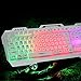 KINGEAR Ergonomic Multimedia 7 Colorful Rainbow with Smart LED Backlight Wired Gaming Keyboard with Mouse