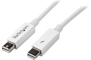 StarTech.com 2m White Thunderbolt Cable Cord - M/M - Thunder Bolt to Thunder Bolt - 2m Thunderbolt Cable for Apple iMac®, Mac