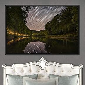 signwin Framed Canvas Wall Art Starry Sky Aerial...