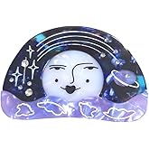 Fancy Boho Face Hair Clips,Novelty Acetate Claw Clip for Women,Cute Hair Clip,Purple