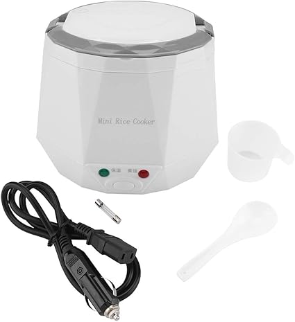 Amazon 12v 100w 1 3l直流炊飯器 車でお米が炊ける炊飯器 車内用炊飯器 キャンピングカー 電気炊飯器 蒸し器 1 2人 コンパクト 自動車 お粥 スープ 12ｖ ホワイト Zerodis 炊飯器