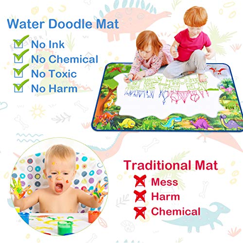 WOSTOO Drawinig Mat Kids Painting Board Toy Writing Doodle Mat, Color Magic Mat Educational Toy for Toddlers, Boys, Girls