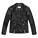 LJYH Boys Casual Faux Leather Moto Jacket Coats Kids Outerwear primary