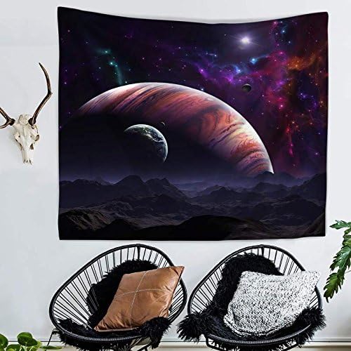 Tapestry Wall Hanging Galaxy Star Sky Space Celestial Astronomic View Planet Universe Hippie Beach India Art Cool Bohemian Blanket Queen Size