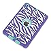 iPad mini/2/3 Case, Hocase Shockproof Hybrid Dual Layer Hard Rubber Protective Case with Cute Pattern Design for Apple iPad Mini 1st/2nd/3rd gen 7.9-inch - Purple Zebra/Teal