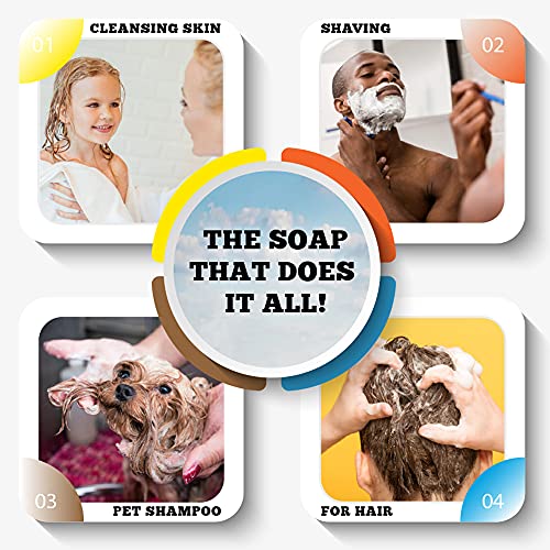 Amish Farms Natural Bar Soap Variety Bag (Huge 5 Bars) Homemade, Made