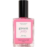 Manucurist Green Jelly Nail Polish Pink Sorbet Sheer Pink | Natural Nail Polish with Glossy Jelly Finish and translucent Sheer Colour - Vegan, Natural-Origin, Made in France, 0.5 fl oz