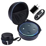 Travel Carry Pouch Sleeve Portable Protective Box Cover Bag Cover Case For Amazon Echo Dot and All-New Echo Dot (2nd Generation)- Extra Room for USB Cable and Wall Charger
