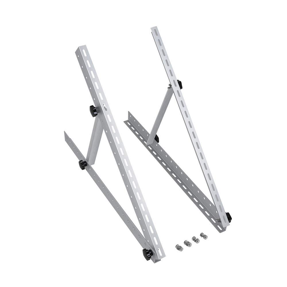 Renogy Adjustable Solar Panel Tilt Mount Brackets RV Roof Flat Surface Aluminum Mounting Set
