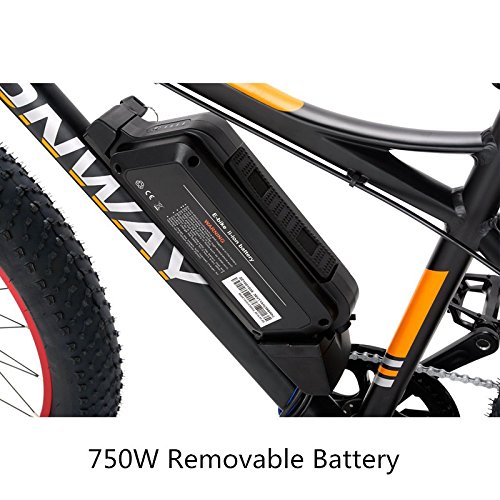 ONWAY 26" 750w Fat Tire All Terrain Using Electric Bicycle, Best Suit for Snow & Beach with Pedal Assist and Throttle