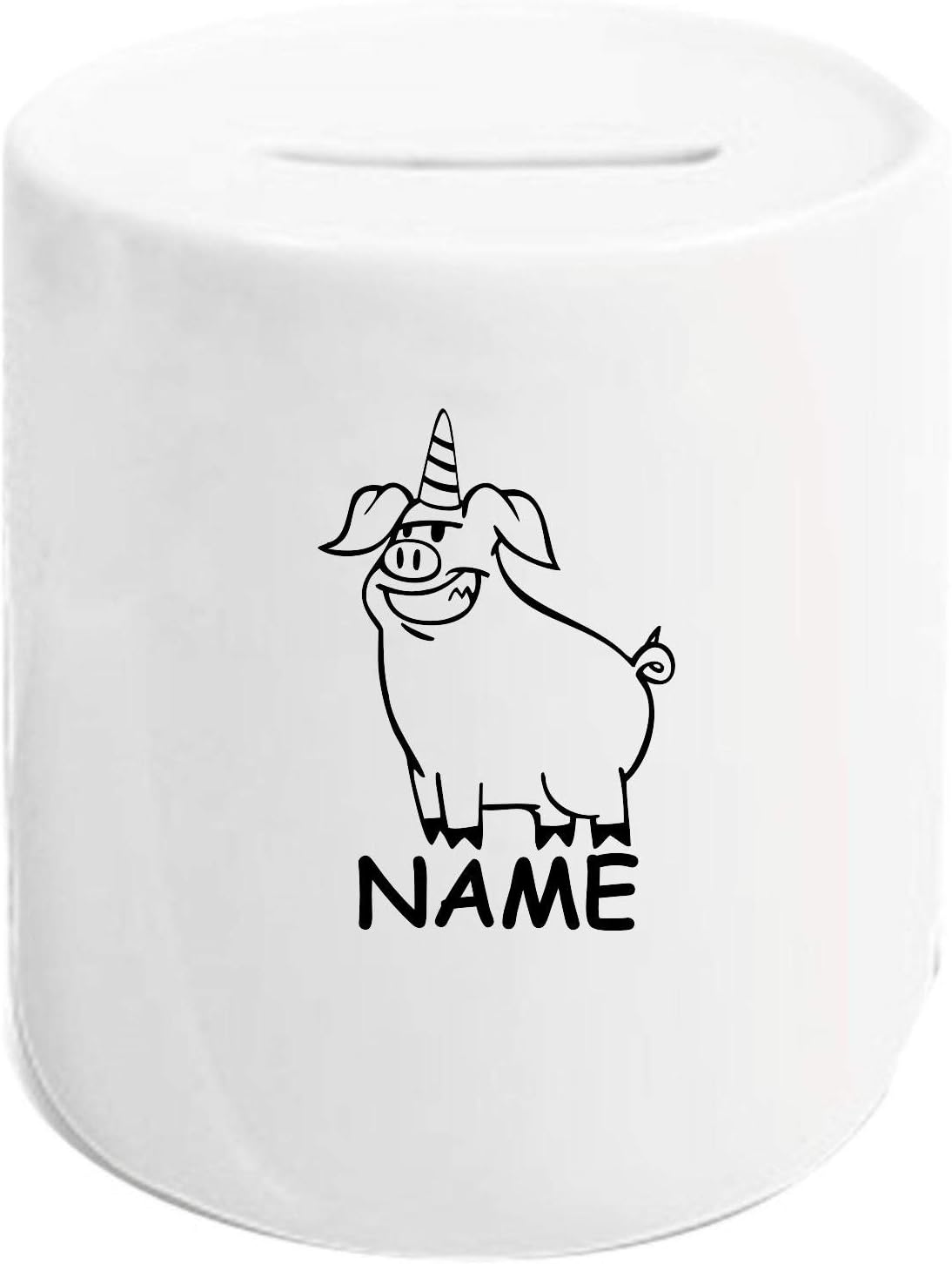 Shirtstown Spardose, lustige Tiere mit Wunschnamen Einhornschwein
