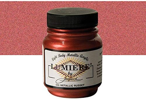 Jacquard Lumiere Russet Metallic Acrylic Paint for Fabric Leather and Wood, Opaque Multi Surface Crafting Colour - Image 4