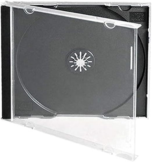 Maxtek 10.4 mm Standard Single Clear CD Jewel Case with Assembled Black
