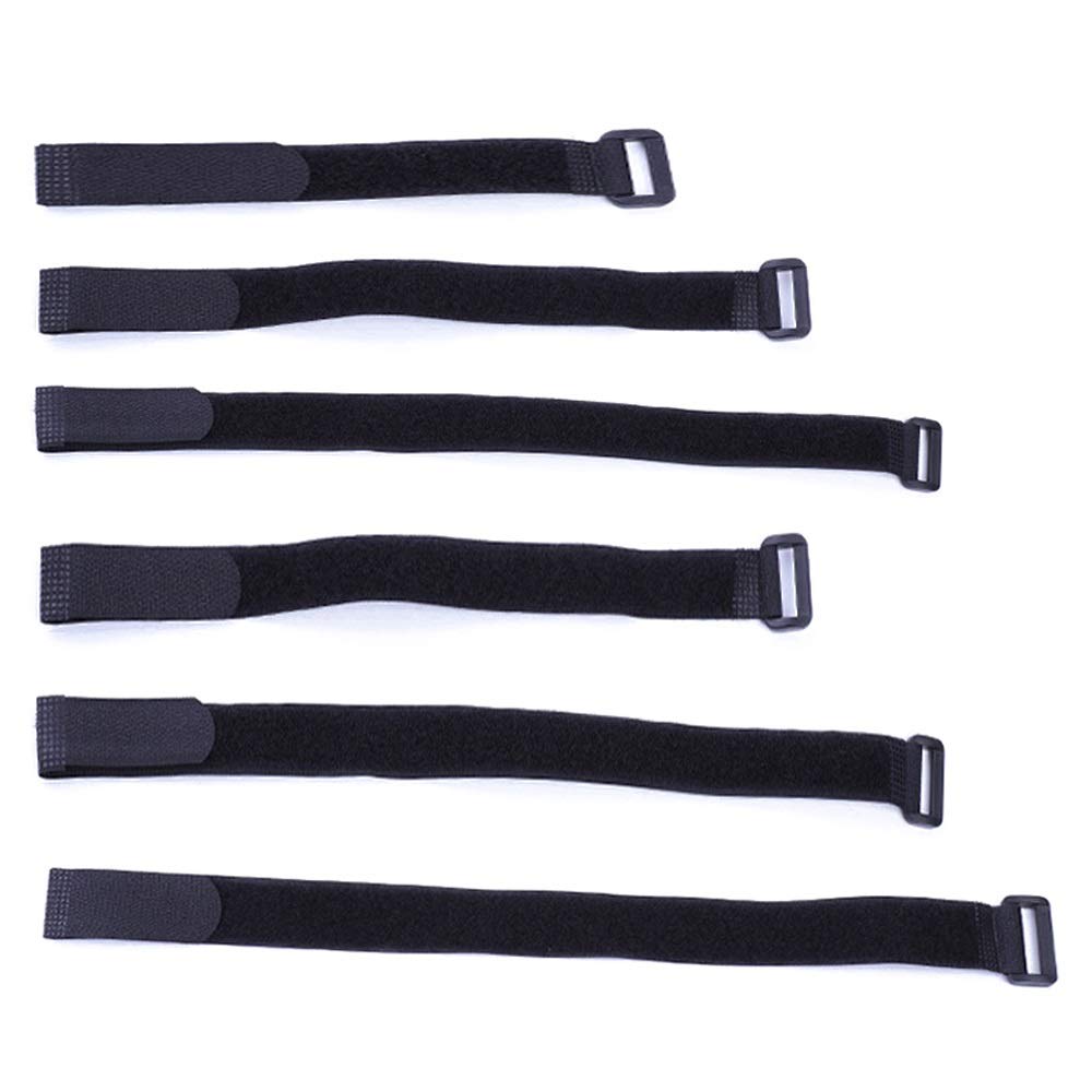 YOFASEN Reusable Fastening Cable Straps - Hook and Loop Cable Tie Wire Organizer for Cords and Cable Management, Black(30PCS), 5X 6Sizes