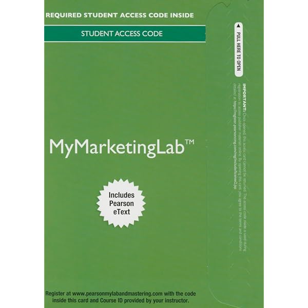 Amazon.com: MyMarketingLab with Pearson eText - Access Card - for