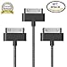 Airsspu iPhone 4S Cable,3Pack 6FT Long Nylon Braided 30-Pin USB Cord Charging and Sync Data Cable charger for iPhone 4/4S, iPhone 3G/3GS, iPad 1/2/3, and iPod(Black+White,6FT)
