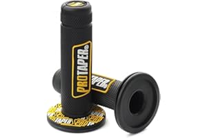 ROMLCBIZ 7/8" Motorcycle Hand Grips Oil for Dirt Bike ATV Pit Bike Used Rubber Bar End Thruster Grip Handlebar Grips Throttle for Most Motorcycle