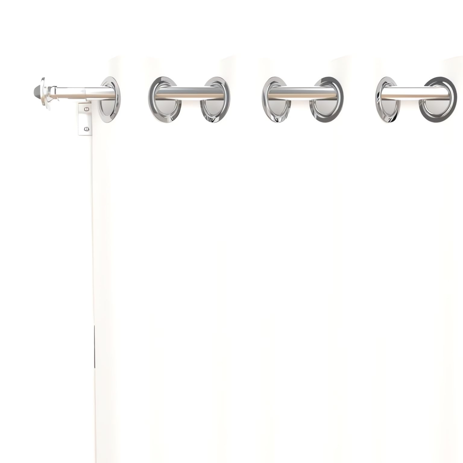 Soleil d'Ocre Alix plain white eyelet curtain 135x180 cm