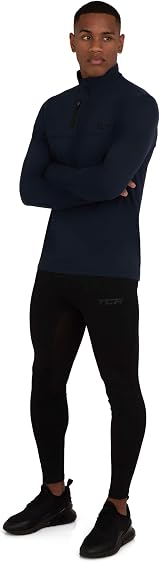 TCA Fusion Long Sleeve Top Men Navy Blazer S 1/4 Zip Running Golf Gym view 5