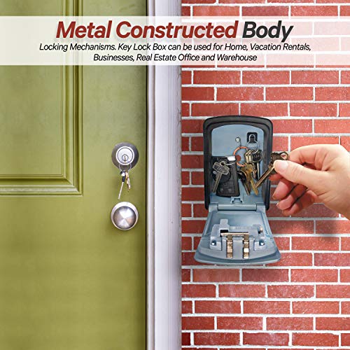 Iron Lock® XXL Key Lock Box Wall Mount for Keys 4 Digit Combination