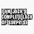 I Am Jack's Complete Lack of Surprise - Fight Club Bumper Sticker Vinyl Decal 5 inches