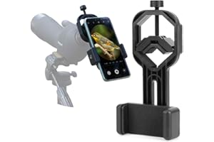 Black Mobile Phone Bracket for Binoculars Monoculars Astronomical Telescopes Universal Telescope/Microscope Phone Mount Adapt