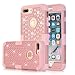 UCLL iPhone 7 Plus Case, iPhone 8 Plus Glitter Bling Diamond Silica Gel Case for 5.5 inch iPhone 7 Plus iPhone 8 Plus With A Free Screen Protector (Pink)