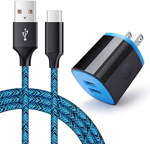 USB Type C Charger Compatible for Moto Z3 Play/G6/G6 Plus/G7/G8 Play Power/Z4/Z2 Force/Z2 Play/X4/Z/Z Droid/Z Force Droid,AndHot 2 Port USB Adapter Wall Charger with 6FT USB C Fast Charging Cable Cord
