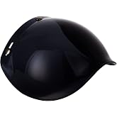 Soman 3 Snap Bubble Visors, 3 Snap Bubble Shield for 3/4 helmet, Bubble Face Shield Compatible with Motorcycle 3/4 Open Face Helmets (Deep Smoke)