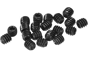 uxcell Socket Set Screws,20Pcs M2x2mm Metric -Carbon Steel Hex Socket Set Headless Cup Point Grub Screws, for Repairing Compa