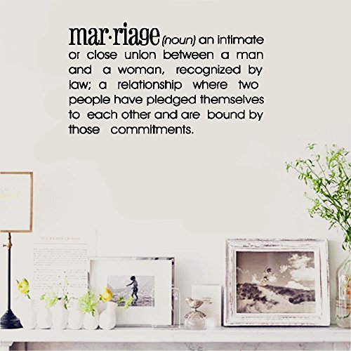 decorative wall stickers removable Marriage an intimate or close union between a man and a woman for wedding master bedroom