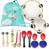 kilofly Kids Mini Band Musical Instruments Rhythm Toys Value Pack [Set of 12]