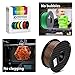 TIANSE Brown PLA 3D Printer Filament, 1.75mm Diameter Tolerance +/- 0.03 mm, 2.2lb Spool