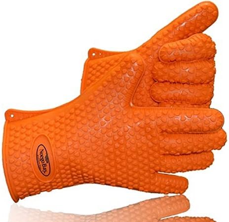 Noego Bay Silicone Oven Mitts, Kitchen Gloves &amp; BBQ Gloves / PBA Free / FDA Approved / Indoor Outdoor
