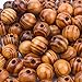 BronaGrand 100pcs 16mm Wood Round Bead Natural Wood Spacer Beads Wooden Beads for Jewelry Making DIY