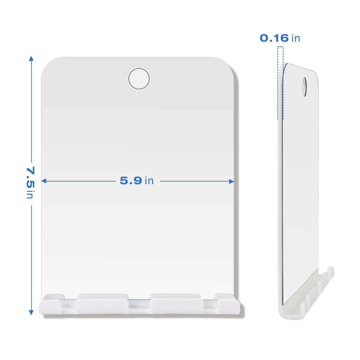 Fogless Shower Mirror, Anti Fog With Shaver holder square Bathroom Shaving Mirror, Fog-Free Wall Hanging Mirror for Bathroom Home Traveling : Beauty