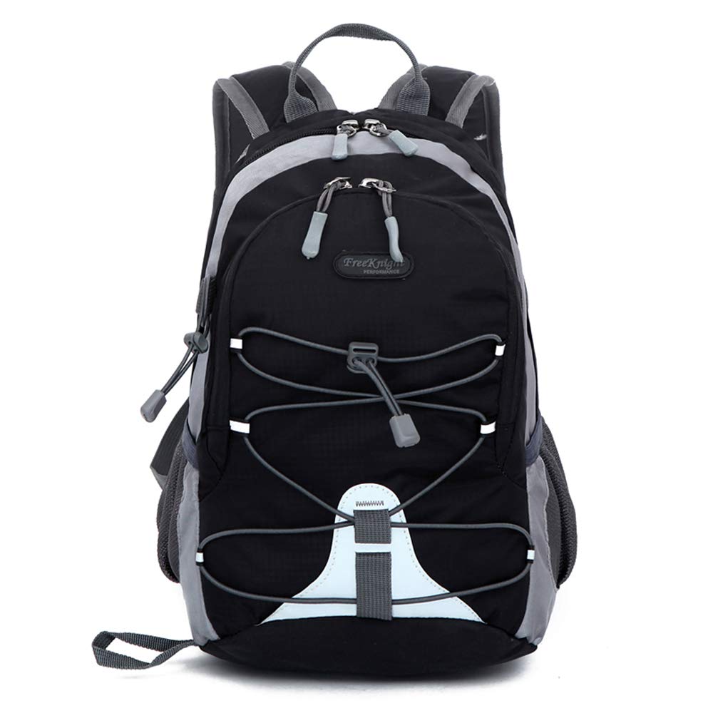 Bseash 10L Small Hiking Backpack for Kids Ages 3-6 Girls Boys Under 4 feet, Mini Waterproof Outdoor Sport Travel Camping Daypack (Black)