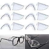 6 Pairs Eye Glasses Side Shields,Slip on Side Shields for Safety Glasses Fits Medium to Large Flexible Clear Universal