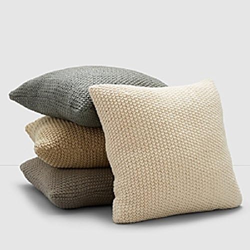 Oake Chunky Knit Decorative Throw Pillow Taupe 20 x 20