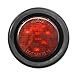 Red LED 2 Inches Round Side Marker Light Kits with Grommet Truck Trailer RV