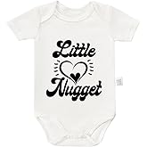 N FAOMIN Little Nugget Bodysuit, Infant Newborn Cotton Love Romper Short Sleeve Jumpsuit Outfits 0-24 Months