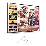 Neewer Portable Projector Screen Tripod Stand - Mobile Projection Screen, Lightweight Carry and Durable Easy Pull Assemble System for Schools Meeting Conference Indoor Outdoor Use, 110 Inch